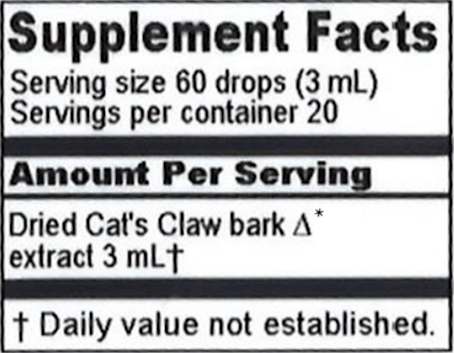 Cat's Claw Extract 2 oz