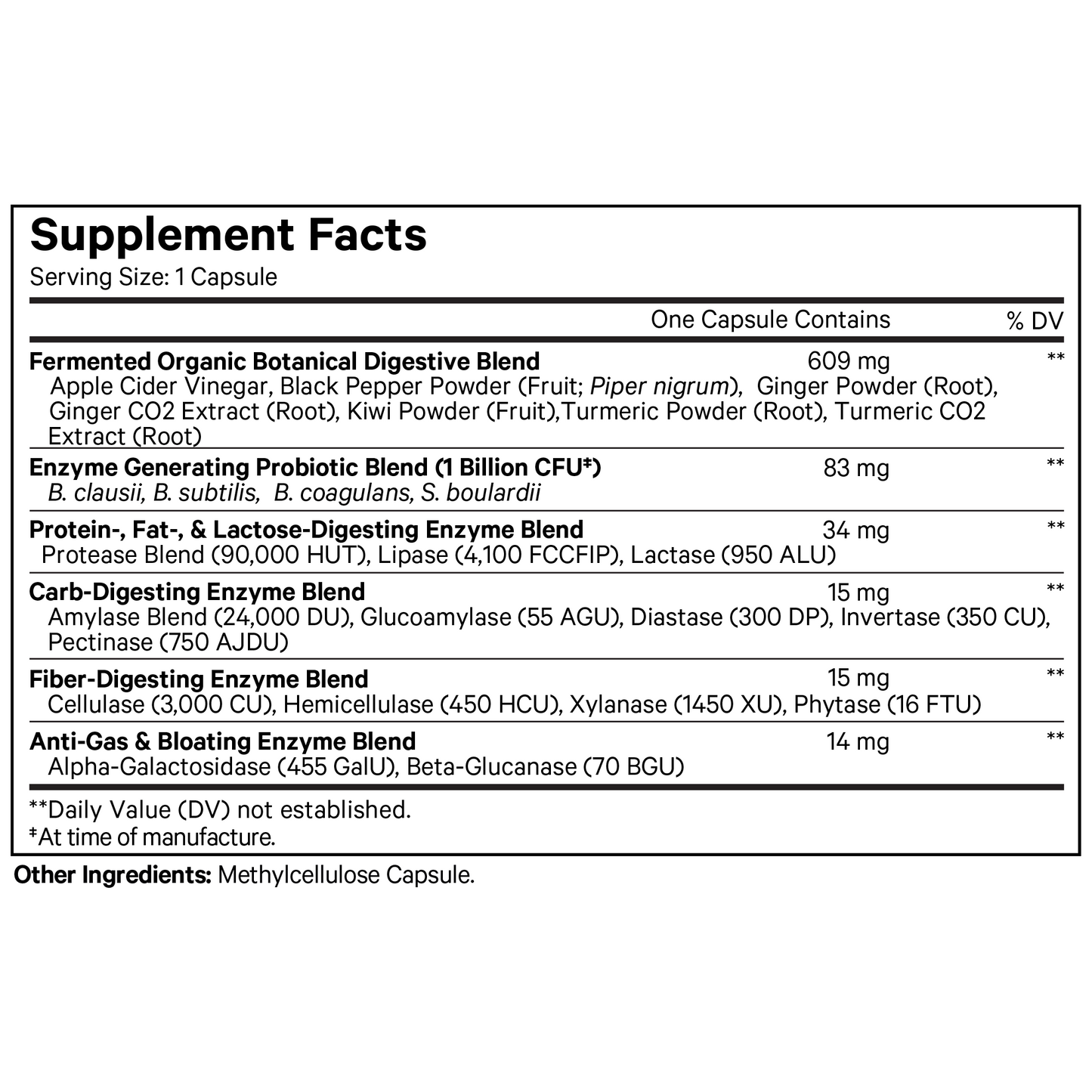 Fermented Digestive Enzymes 90 caps