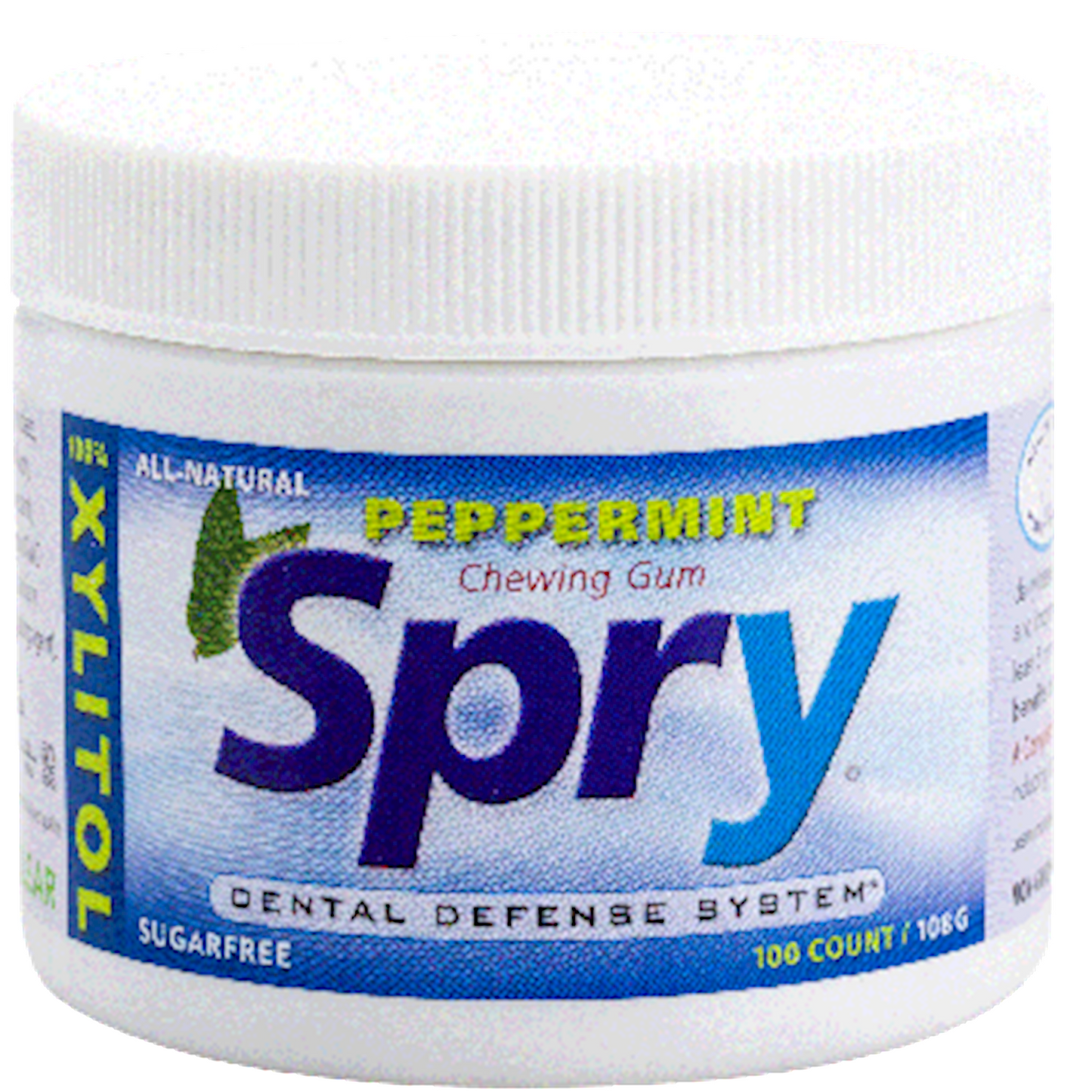 Spry Xylitol Gum Peppermint 100 ct