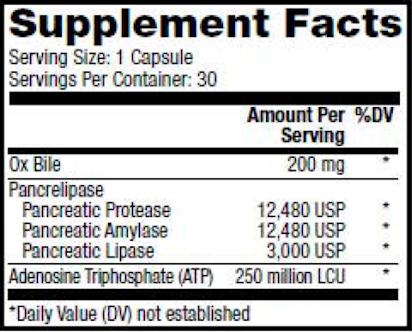 Gallbladder Enzymes 30 caps