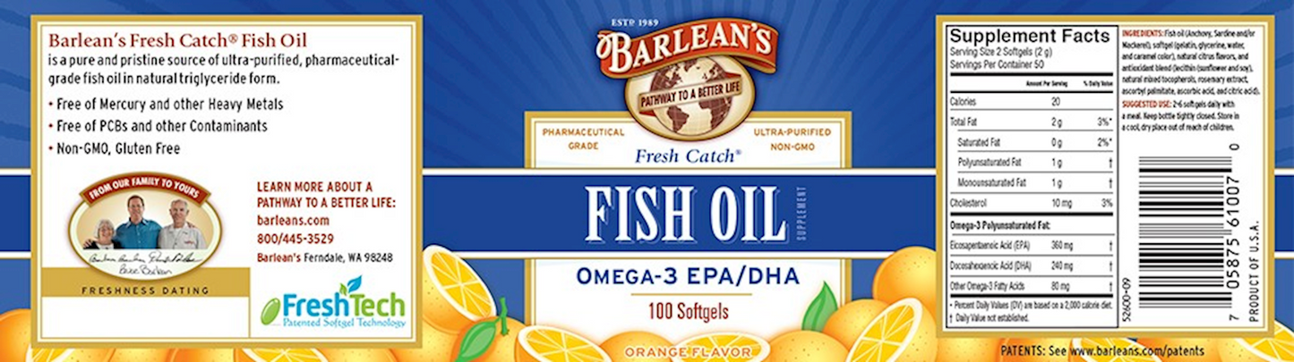 Fresh Catch Fish Oil 100 gels