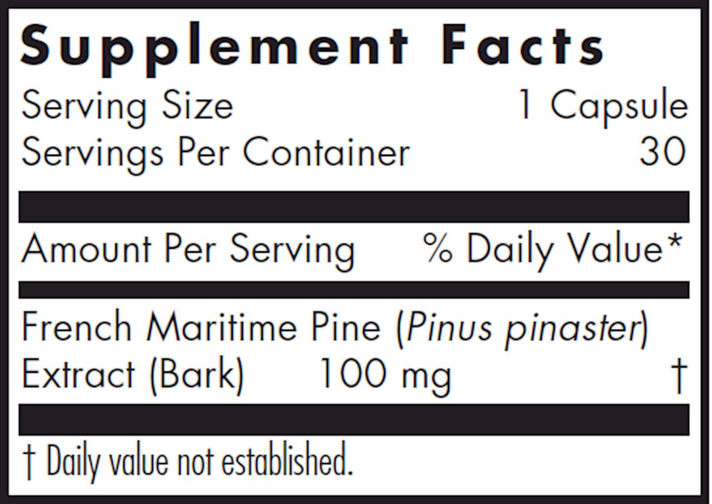 Pycnogenol 100 30 vegcaps