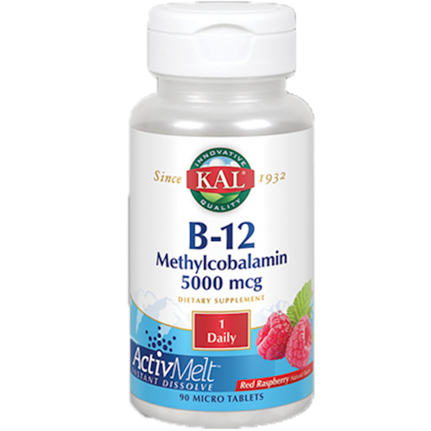 B12 Methylcobalamin 5,000 mcg Raspberry 90 tabs