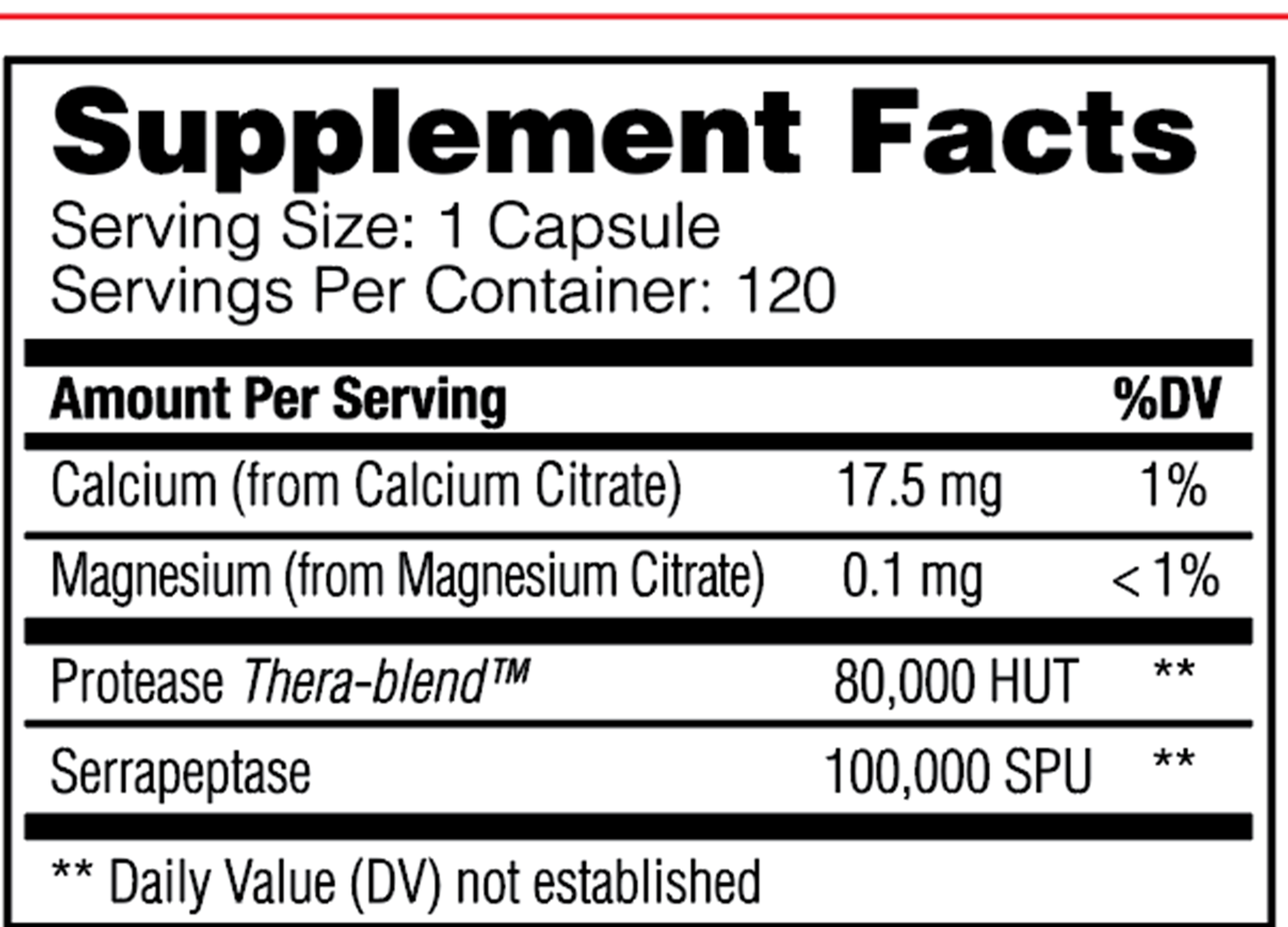 Serrapeptase Pro 120 caps