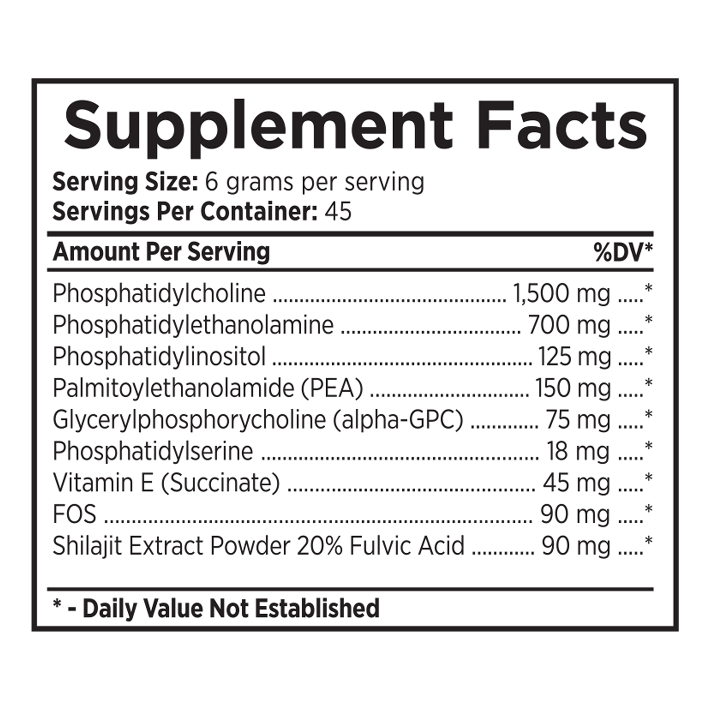 Phopholipid Synergy Powder 9.5oz