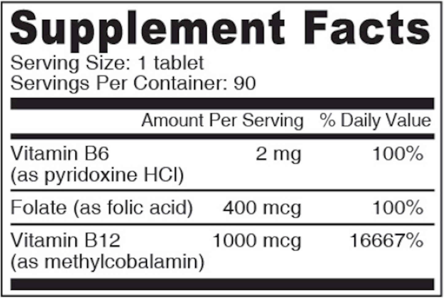 Vegan B12 90 tabs