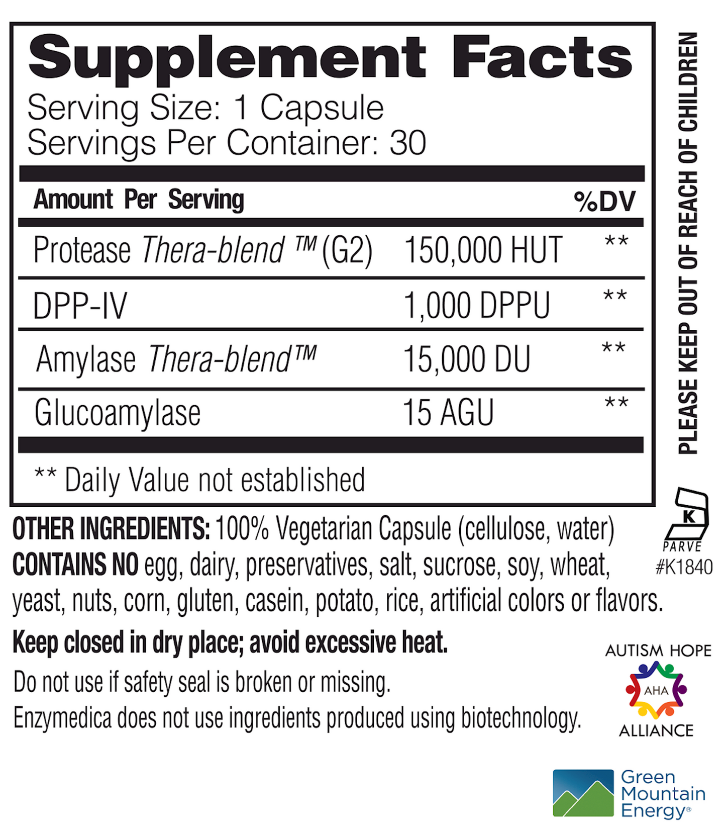 GlutenEase Extra Strength 30 vegcaps