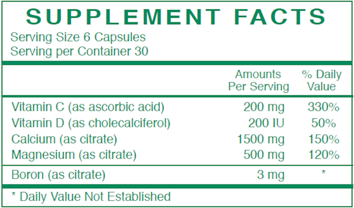 Bone Density Formula 180 caps