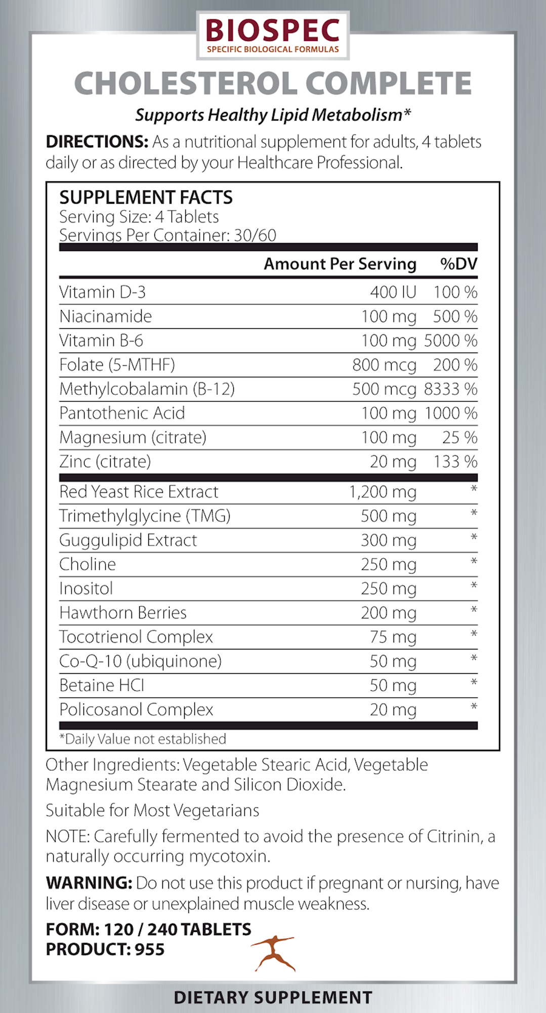 Cholesterol Complete 240 tabs