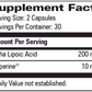 Alpha Lipoic Acid 60 caps