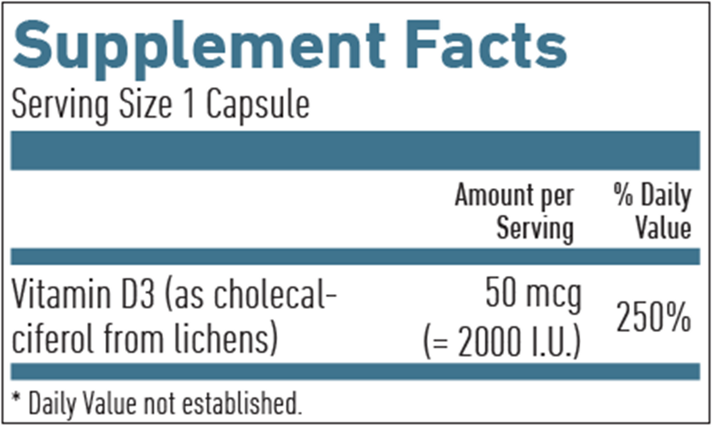 Vitamin D 2000 Vegan Formula 60 caps