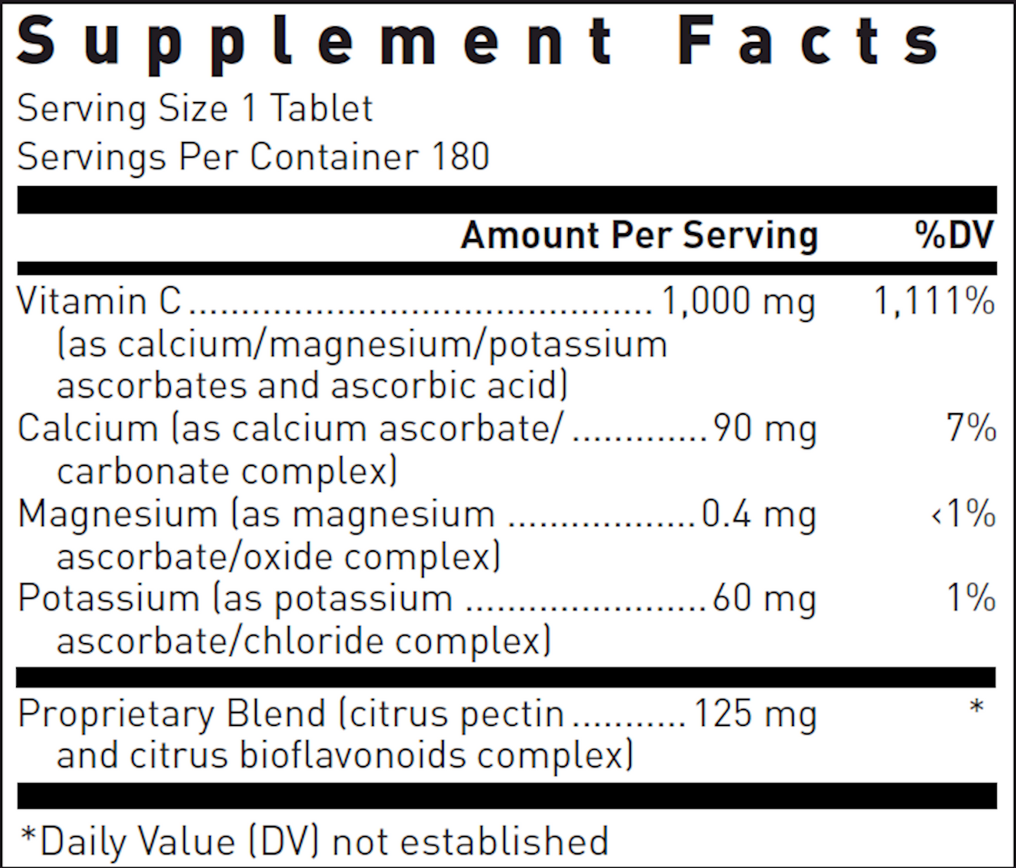 Ascorbplex 1000 180 tabs