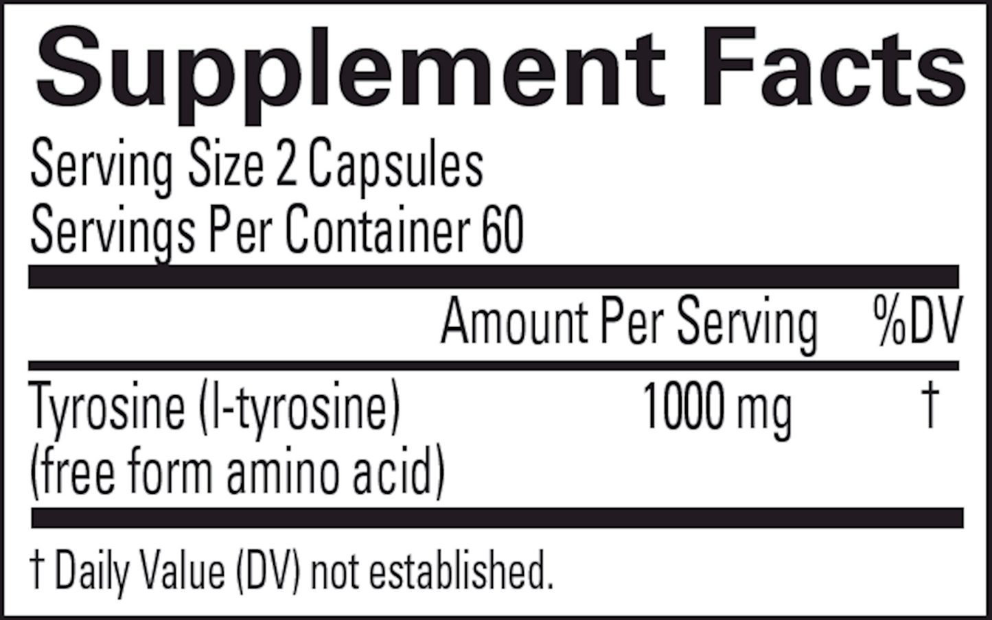 Tyrosine 120 caps