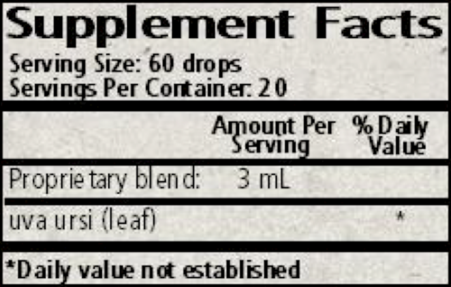 Arctostaphylos/uva ursi 2 oz