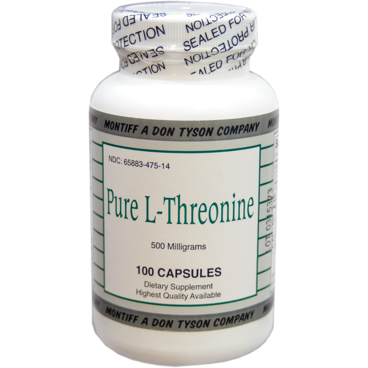 Pure L-Threonine 500 mg 100 caps