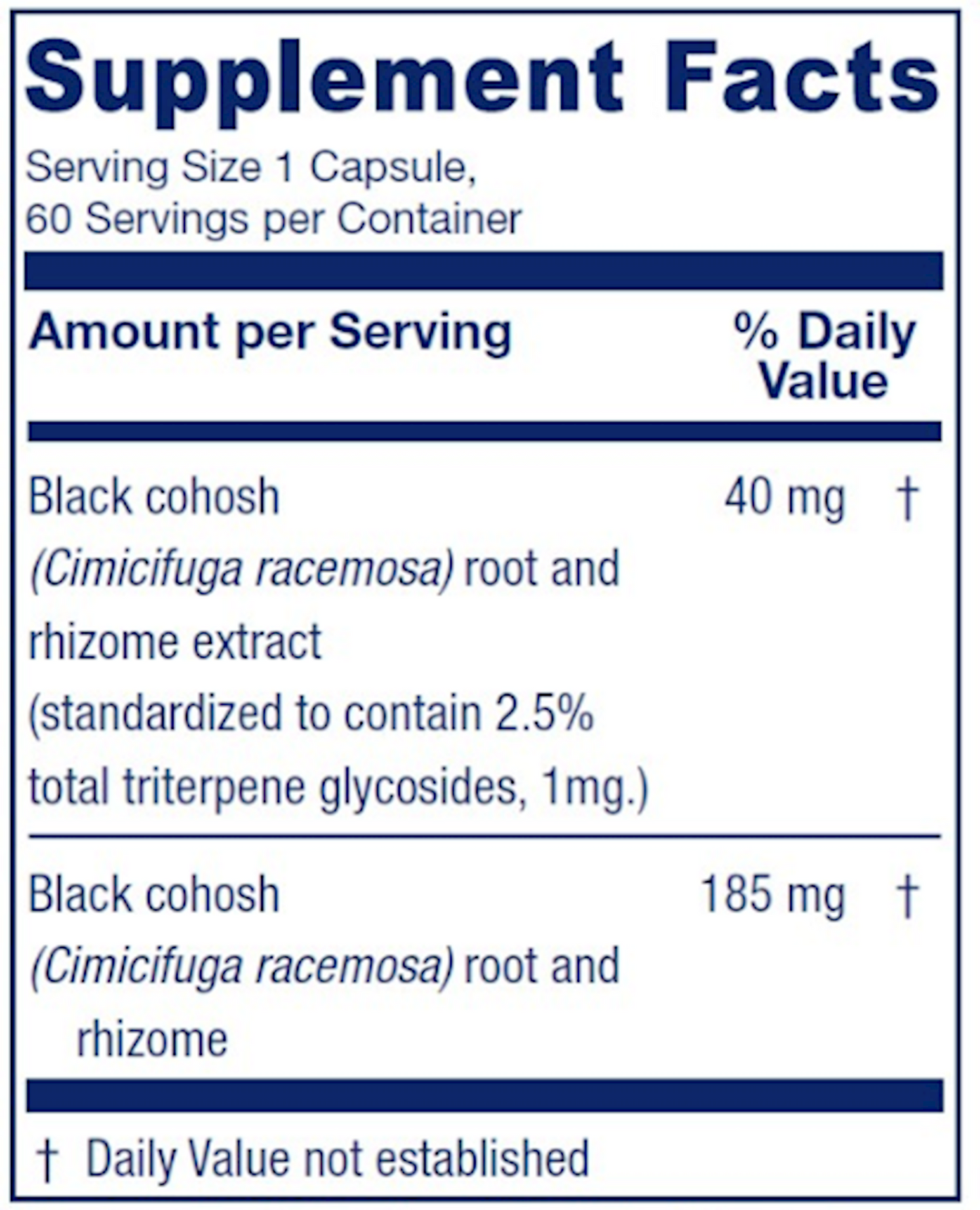 Black Cohosh 60 caps