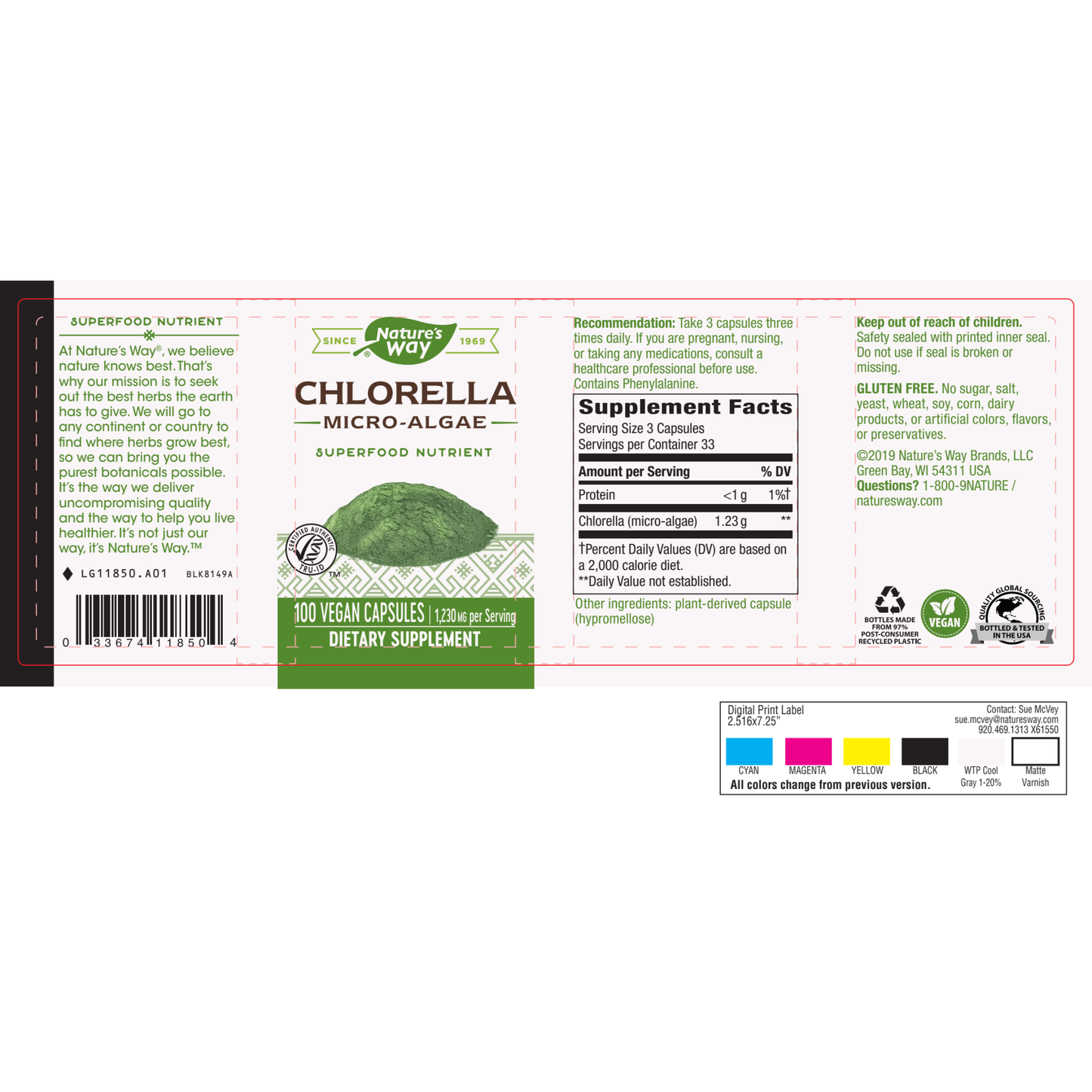 Chlorella 410 mg 100 caps