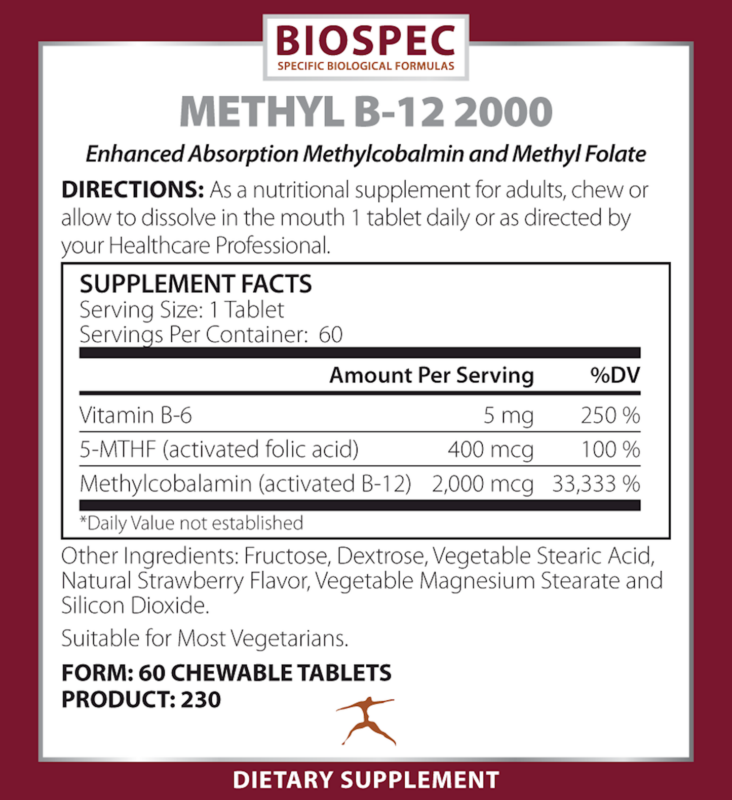 Methyl B-12 2000 60 tabs