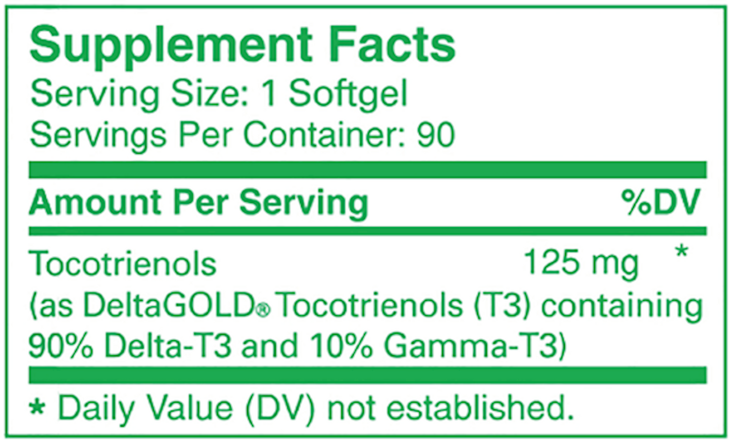 Unique E Tocotrienols 90 softgels