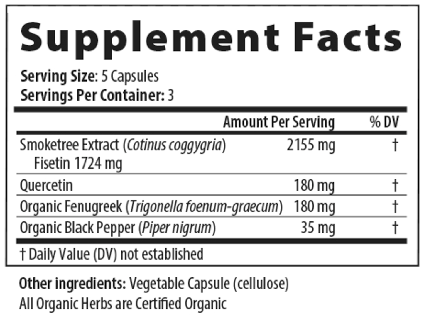 Senolytic Px 15 vegcaps