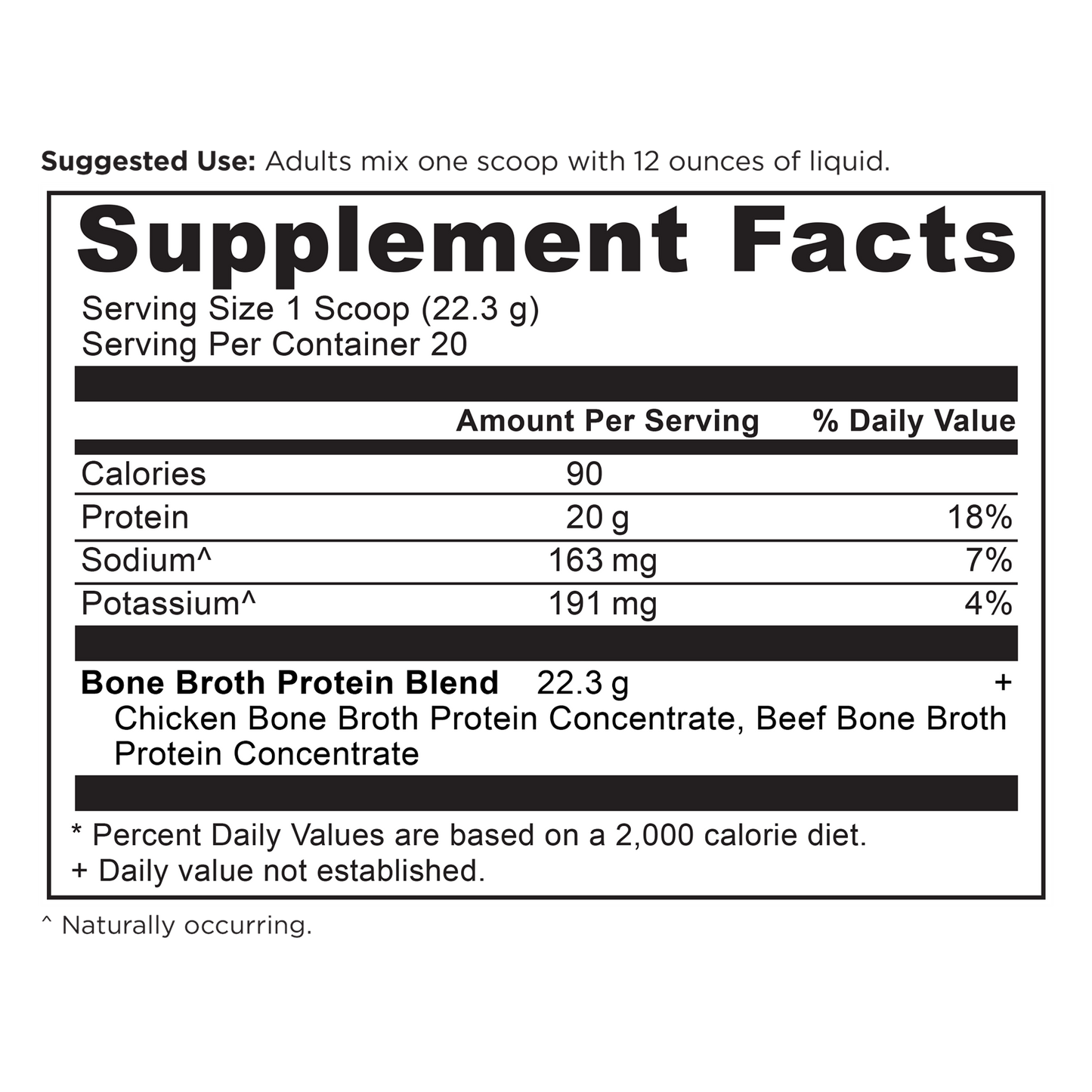 Bone Broth Protein Pure 20 serv