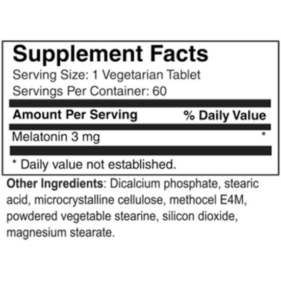 Melatonin 3 mg Sustained Release (10369)