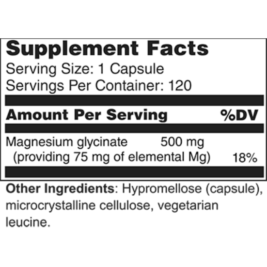 Magnesium Glycinate 500 mg (10400)