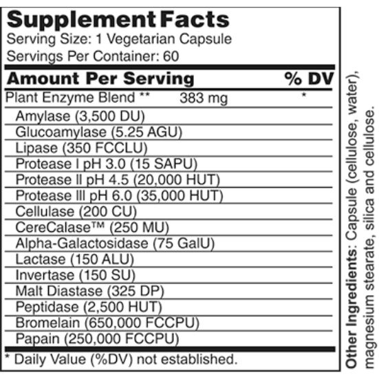 Digestive Enzymes (Vegetarian) (10292)