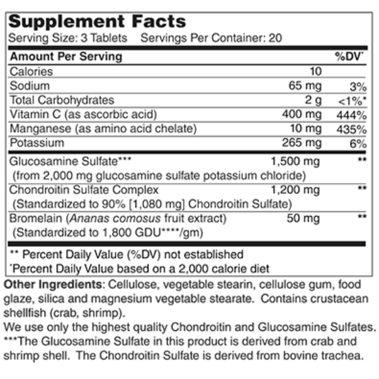 Glucosamine and Chondroitin Plus (10070)