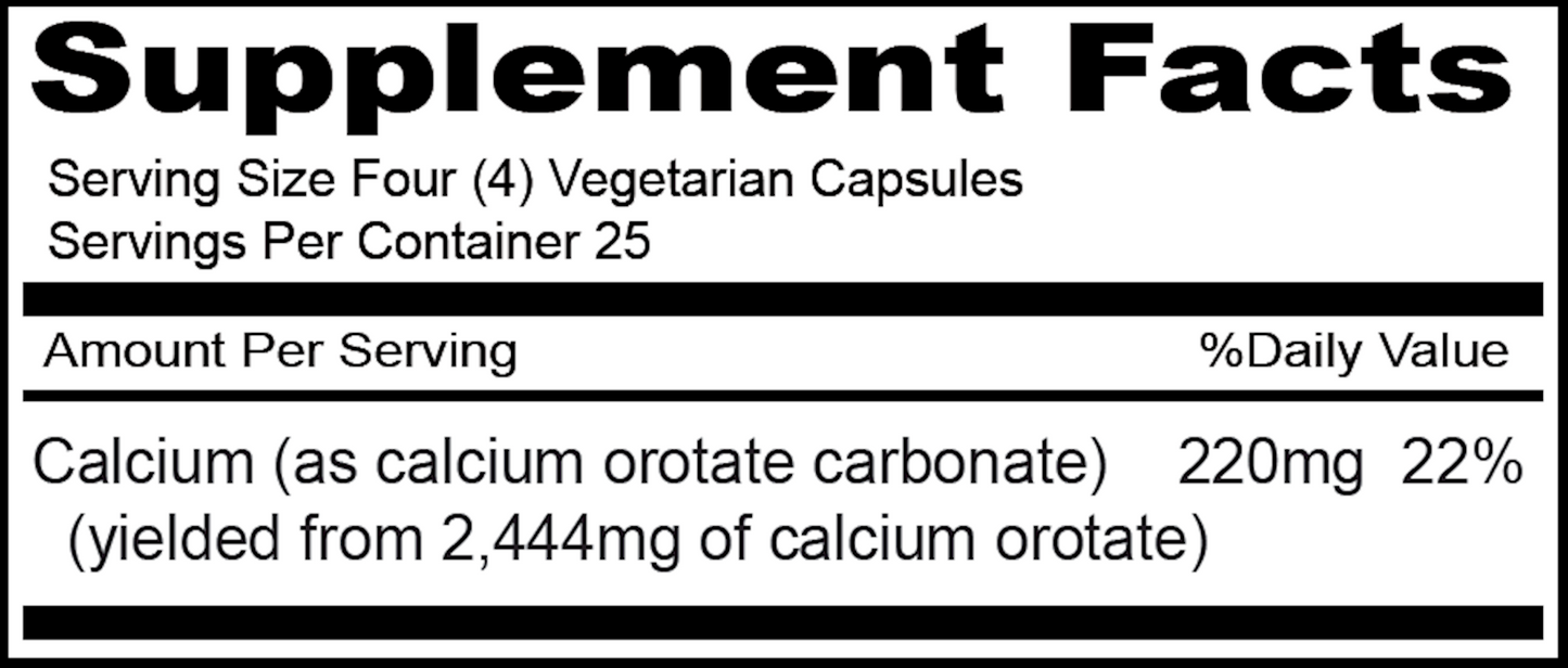 Calcium Orotate 100 vegcaps