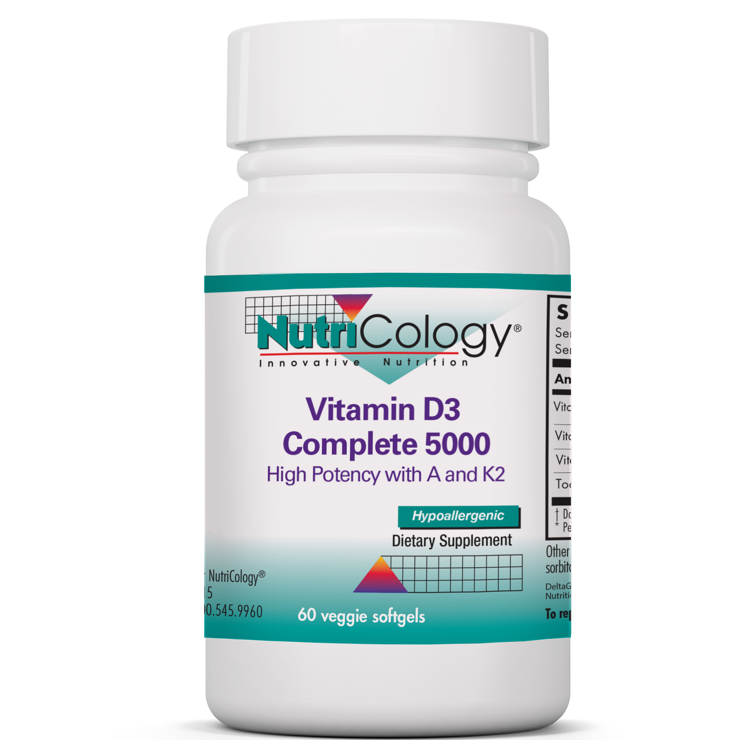 Vitamin D3 Complete 5000 Daily Balance with A and K2 60ct