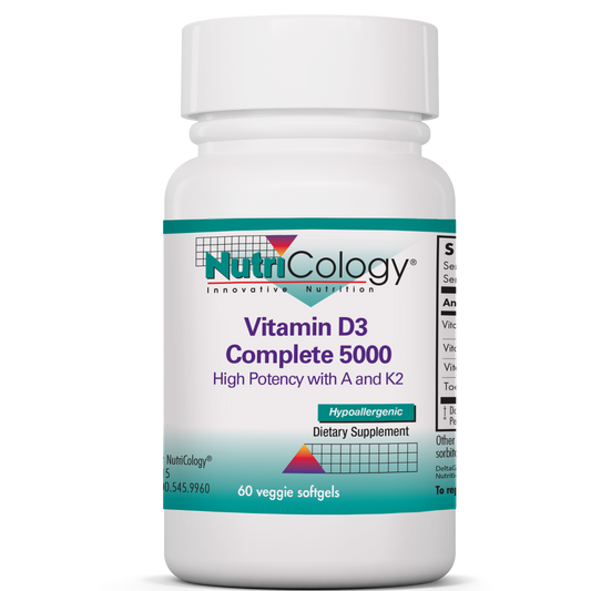 Vitamin D3 Complete 5000 Daily Balance with A and K2 60ct