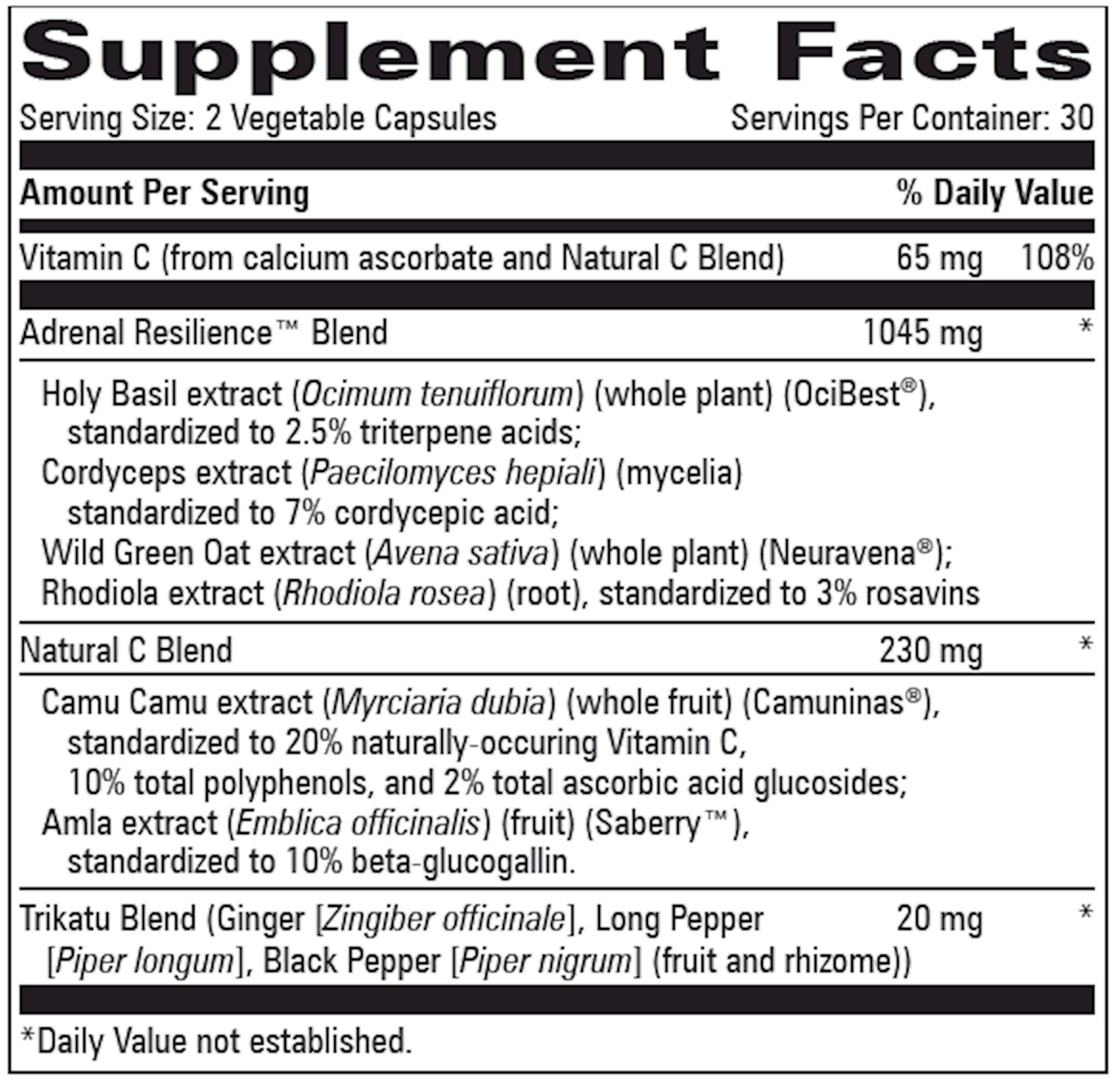 Adrenal Resilience 60 vegcaps