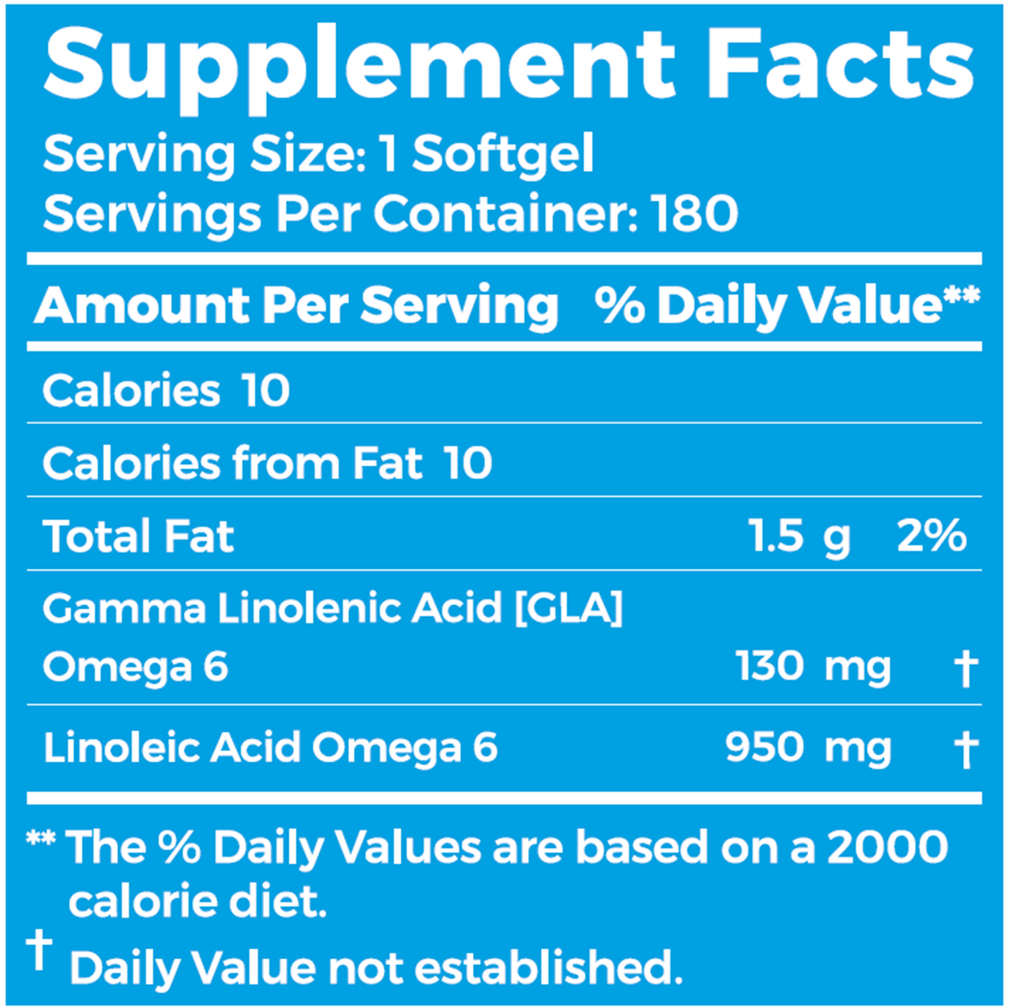 Evening Primrose Oil 180 gels