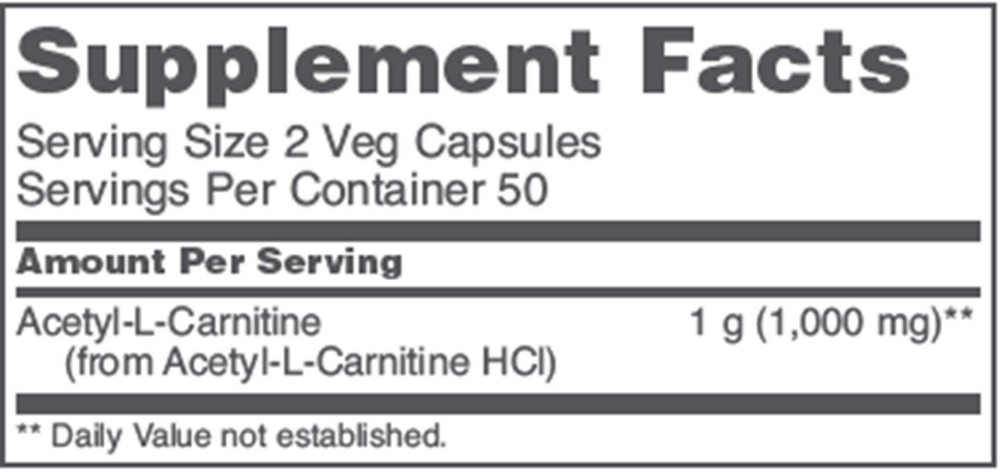 Acetyl-L-Carnitine 500 mg 100 caps