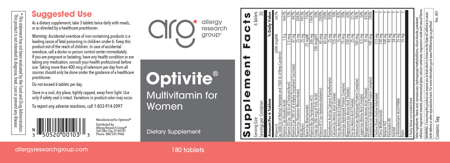 Optivite P.M.T 180 tablets