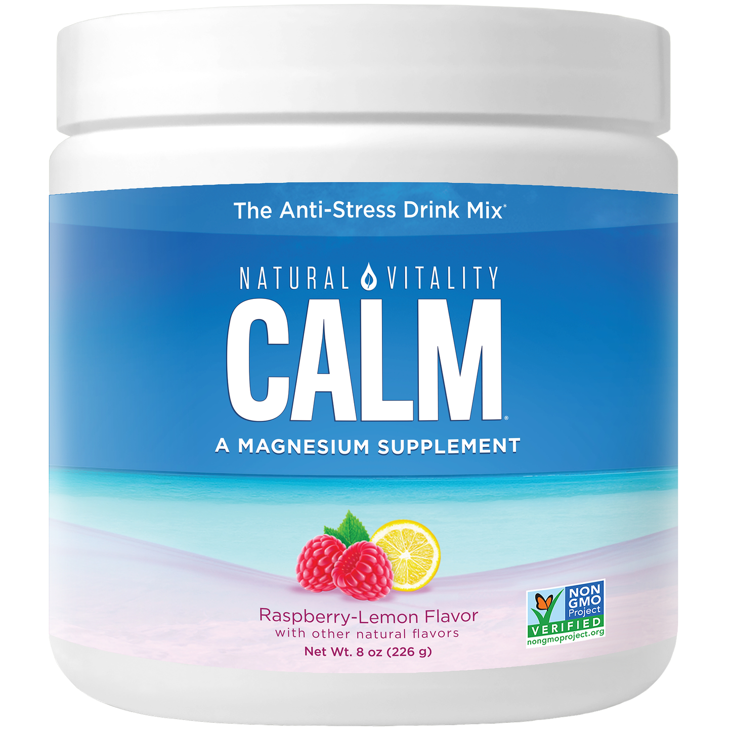 Natural Calm Raspberry-Lemon 8 oz