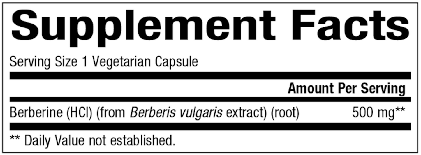 Berberine HCL 90 vegcaps