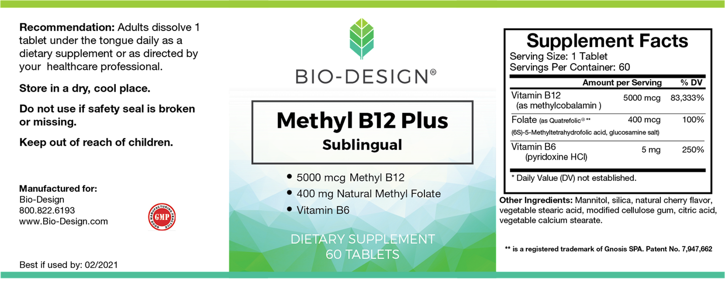 Methyl B12 Plus 5000 mcg 60 tabs