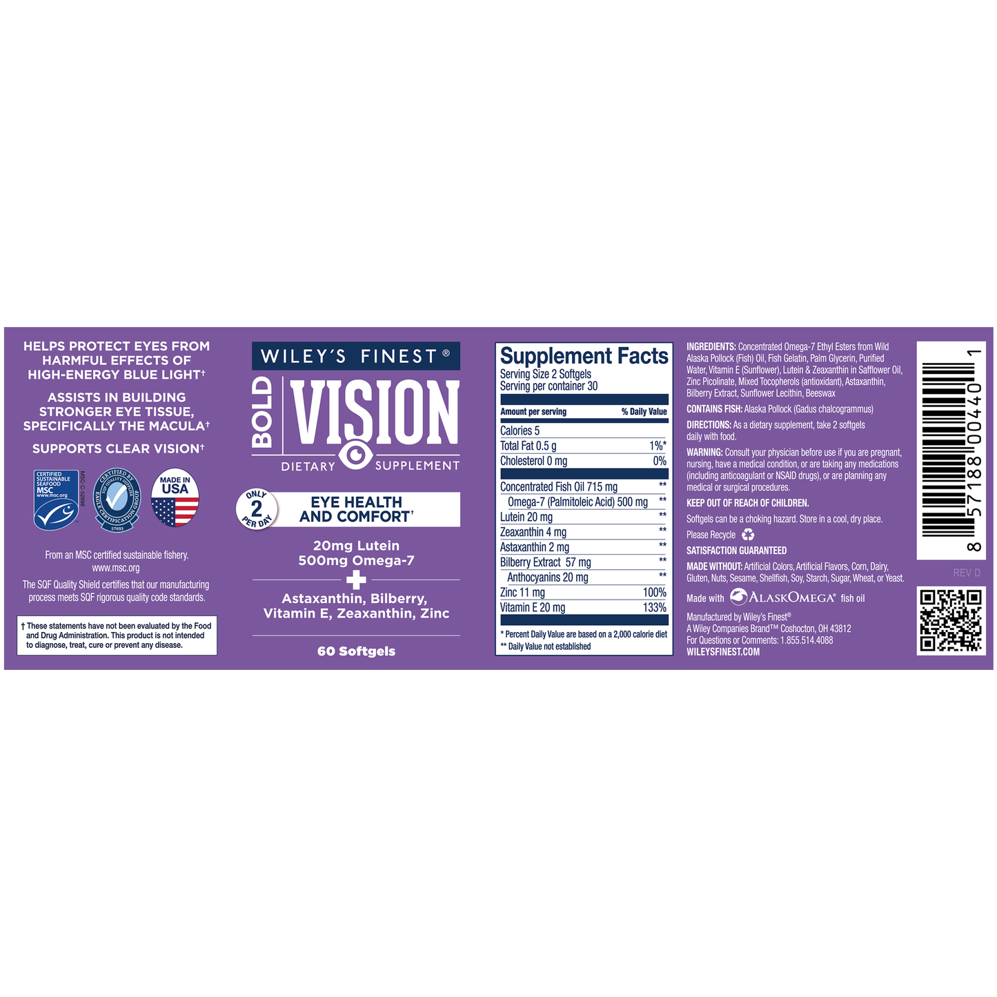 Bold Vision ProActive 60 softgels