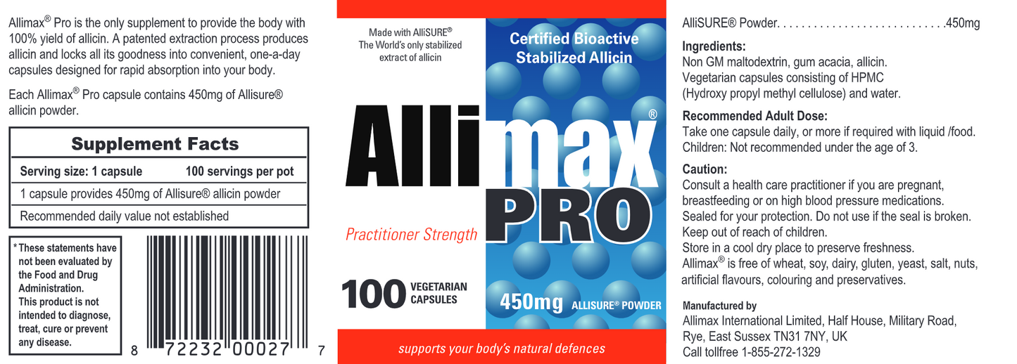 Allimax PRO 450 mg 100 vegcaps