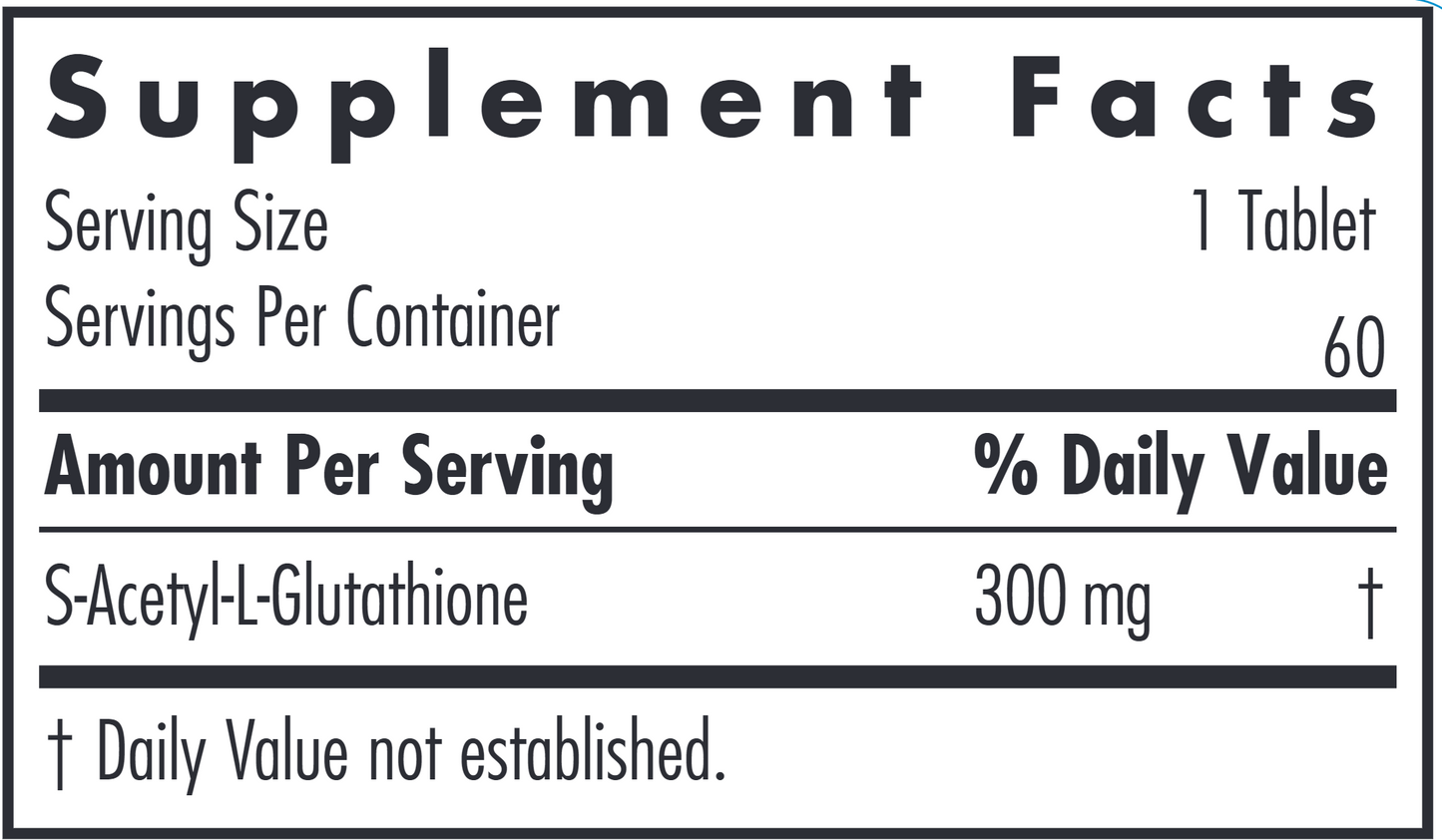 Acetyl-Glutathione 300 mg 60 tabs