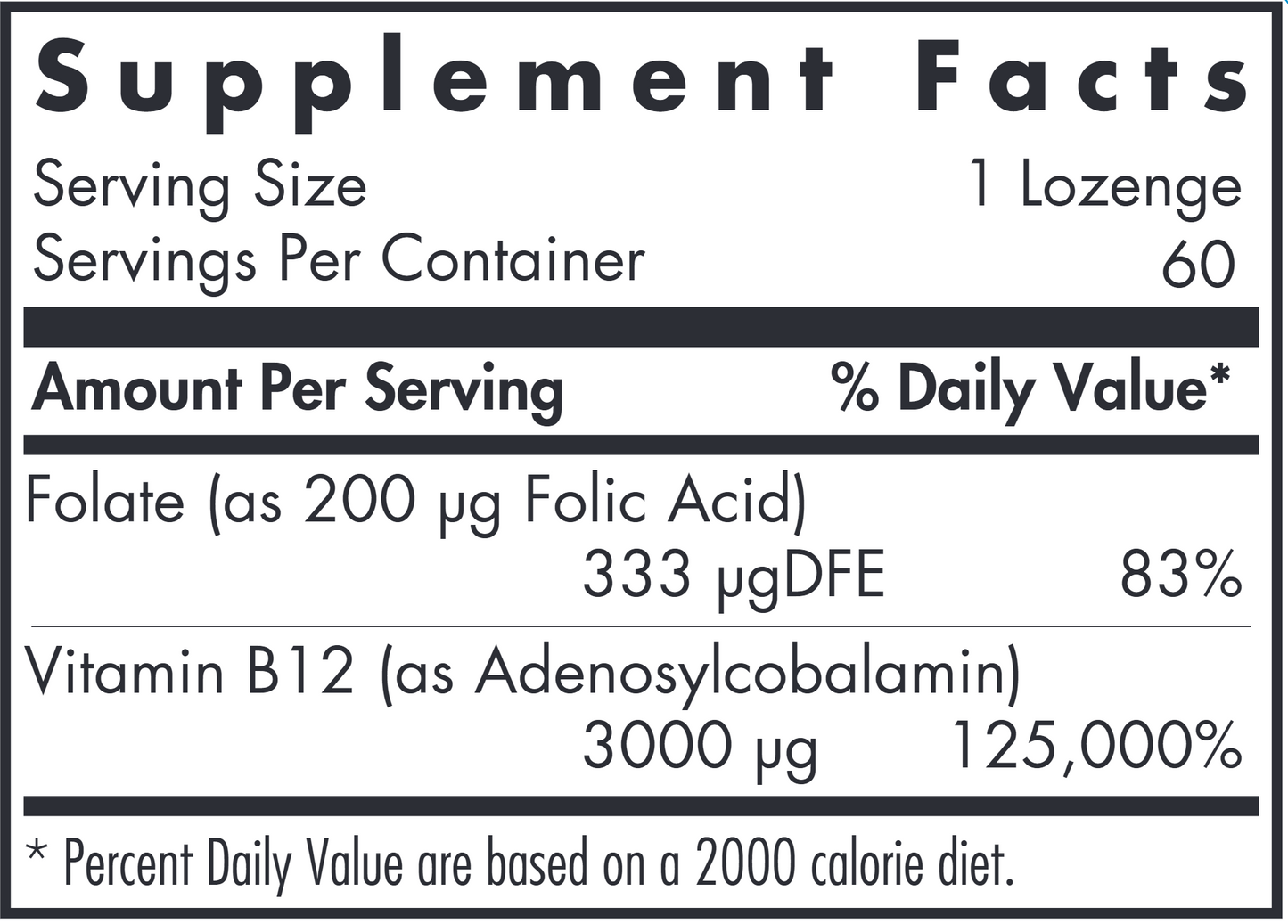 B12 Adenosylcobalamin 60 loz