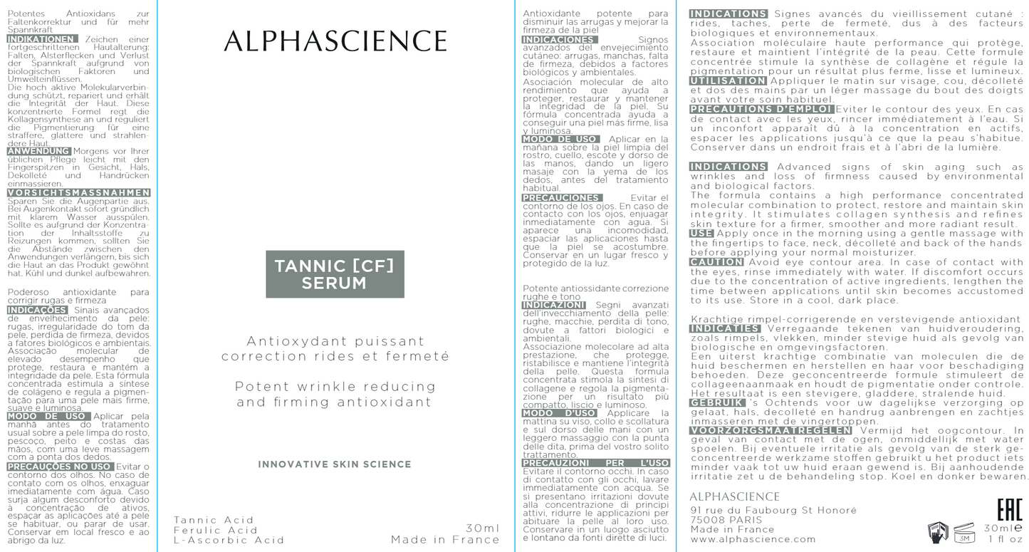 TANNIC CF SERUM 1 fl oz