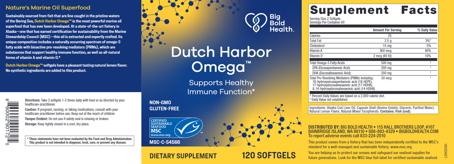 Dutch Harbor Omega 120 softgels