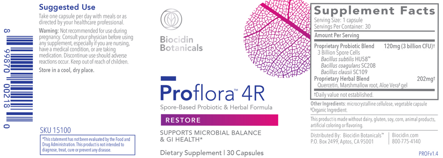 Proflora4R Restorative Probiotic 30 caps