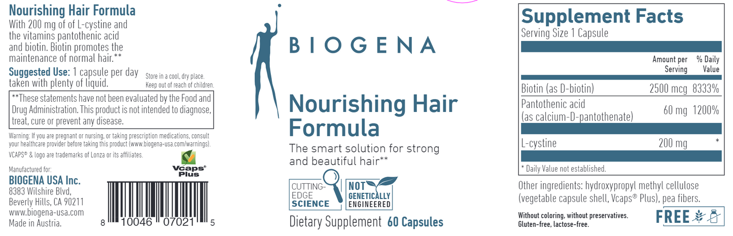 Nourishing Hair Formula 60 vegcaps