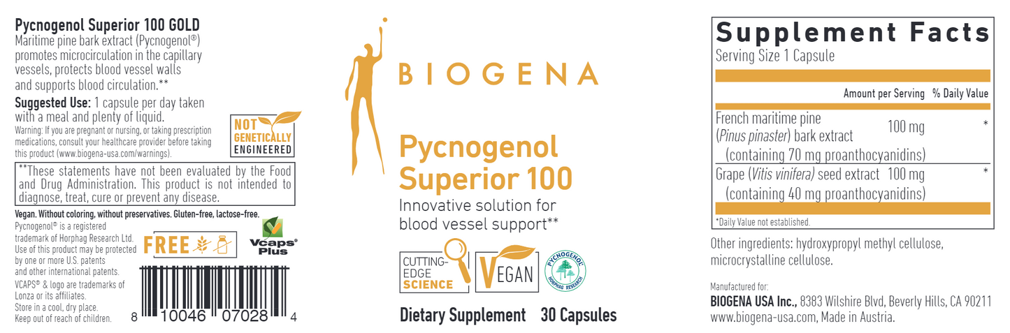 Pycnogenol Superior 100 GOLD 30 vegcaps