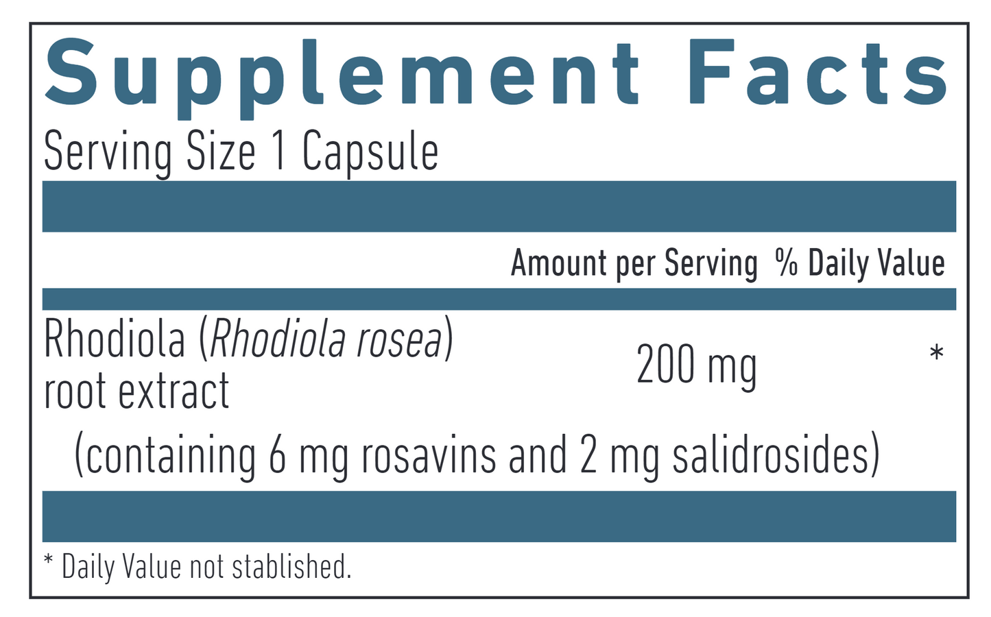 Rhodiola Rosea Formula 120 vegcaps