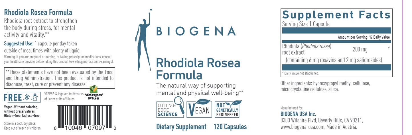 Rhodiola Rosea Formula 120 vegcaps